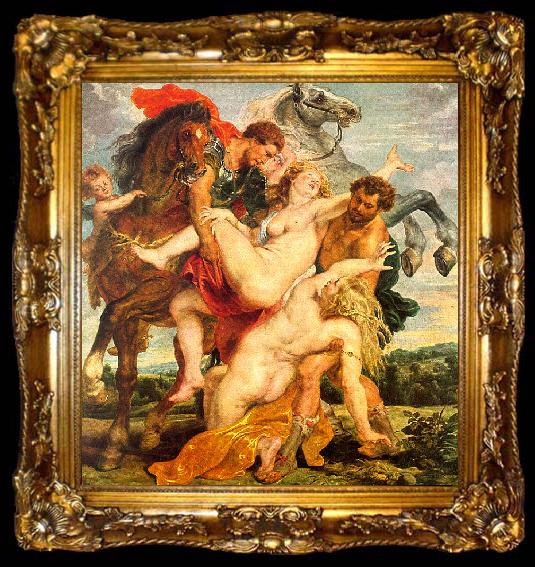 framed  Peter Paul Rubens The Rape of the Daughters of Leucippus, ta009-2